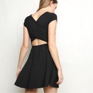 Brandy Melville Black Mini Dress with Cut-Out Back